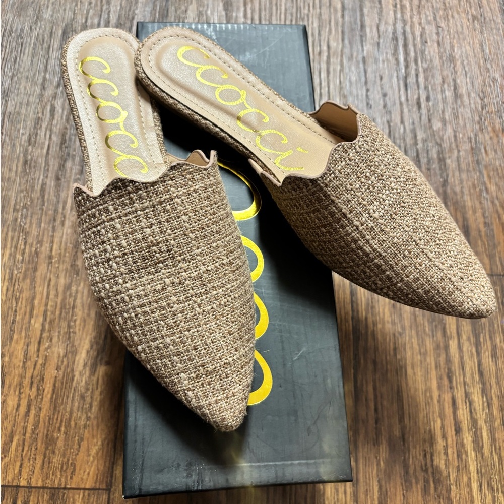 CCOCCI Tan Dandelion Mules